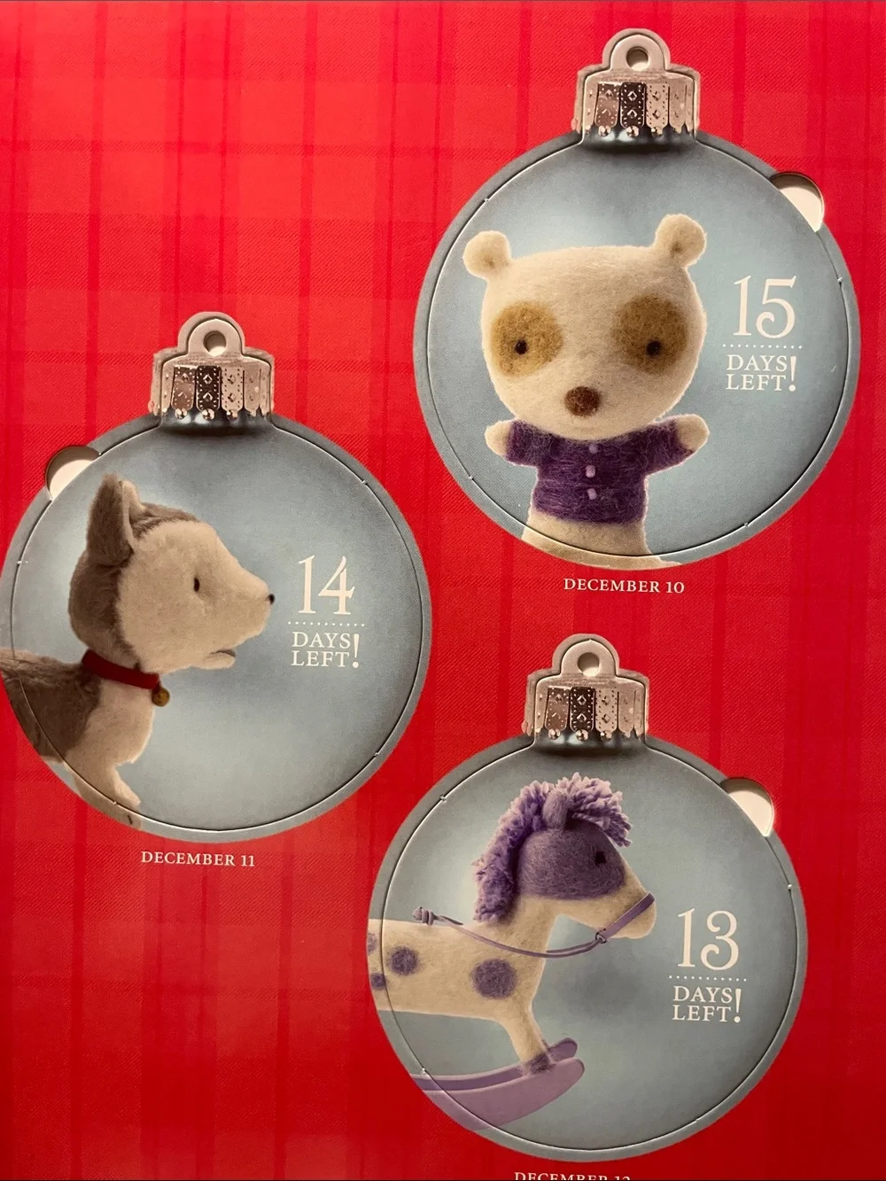 Jingle's Countdown to Christmas Children's Book with pop-out ornaments